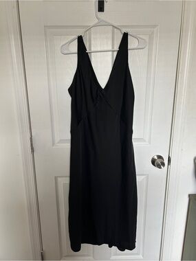 a new day Black V-Neck Midi Dress